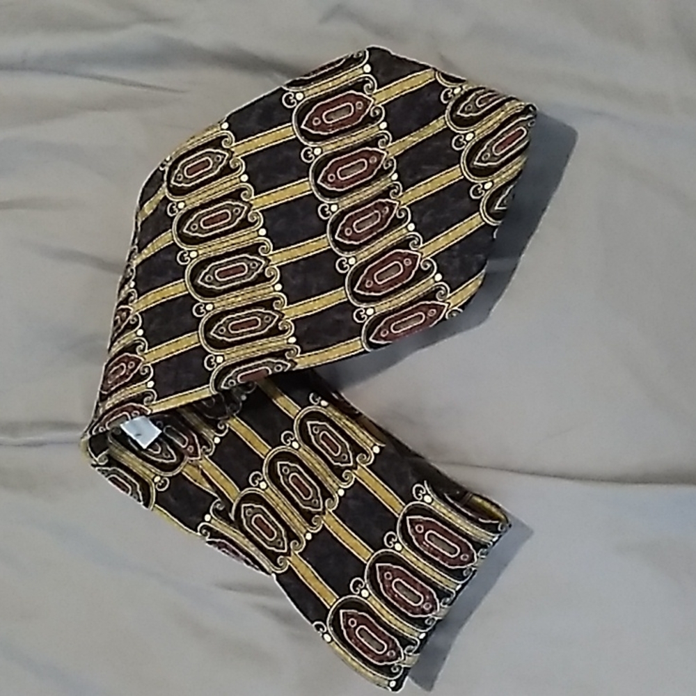Monsieur Givenchy Men's tie black, gold & Burgundy